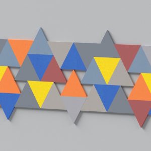 Panou acustic Triangle PET Felt L30 x 0.8 cm, soluție decorativă pentru reducerea ecoului și îmbunătățirea confortului acustic în spații moderne