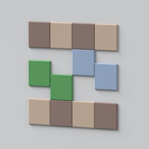 Panou Acustic Soft Square 40x40x3cm tapitat pentru perete