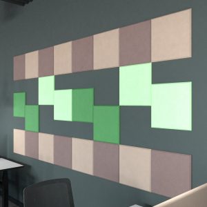 Panou Acustic Soft Square 40x40x3cm tapitat pentru perete