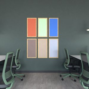 Panou acustic decorativ din lemn EchoWood | 80x40 cm tapitat cu stofa diferite culori pentru perete