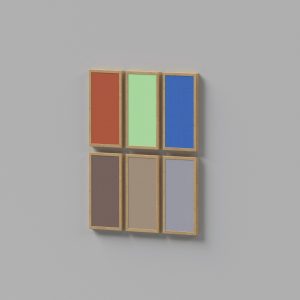 Panou acustic decorativ din lemn EchoWood | 80x40 cm tapitat, diverse culori de stofa