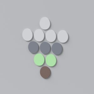 Panou acustic Petfelt EcoSound Circle D40 cm, realizat din PET felt, ideal pentru reducerea ecoului și îmbunătățirea confortului acustic interior.