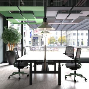 Panou acustic plan Petfelt LineaPlus – 80x40x1.2cm diverse culori de prins pe tavan in zona de lucru la birou